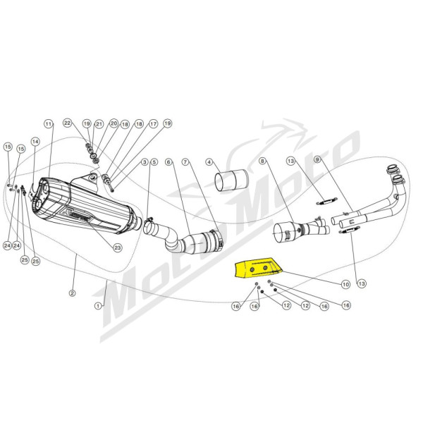 AKRAPOVIC Heat Shield Stainless Steel Yamaha XP 530 T-Max 17-19
