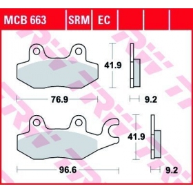 BRAKE PADS TRW MCB663SRM