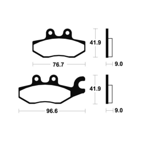 TECNIUM Maxi Scooter stabdžių trinkelės MSS318 Aprilia / Honda / Piaggio 125-530cc 04-25