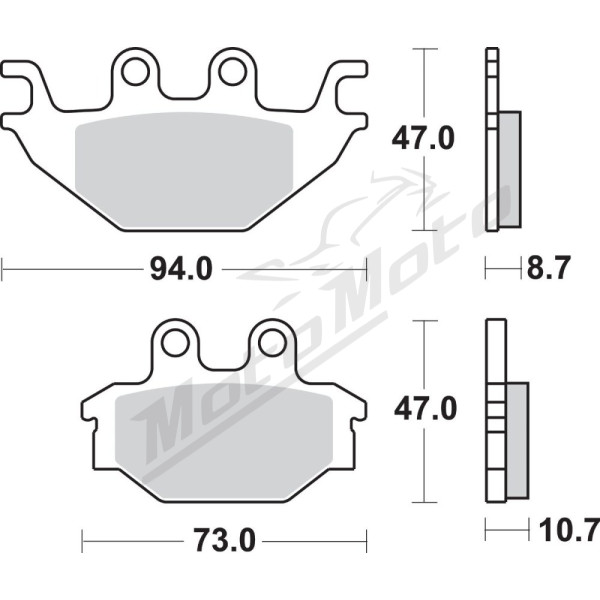 SBS SI Offroad 810SI Sintered Brake Pads Arctic Cat / Can Am / Cectek / CPI / Kawasaki / Kymco / SYM 125-600cc 04-19
