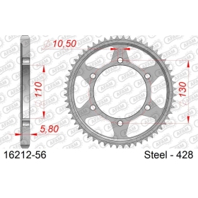AFAM Steel Standard Rear Sprocket 428 56 teeth KAWASAKI NINJA / Z 125 19-24