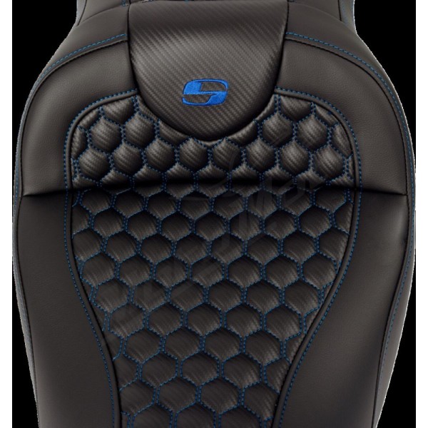 SADDLEMEN Honeycomb Roadsofa™ Seat Harley Davidson FLH / FLHR / FLHTCU / FLHX / FLHXS / FLTRXS / FLTRXST 1584-1923cc 08-23