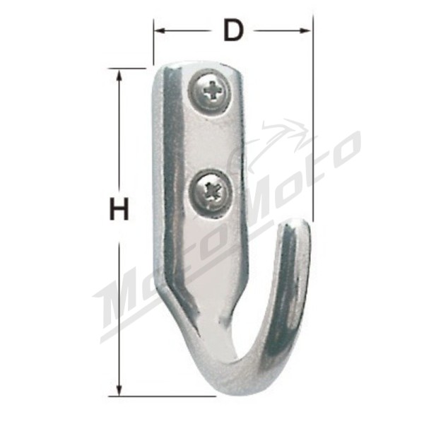 Osculati stainless steel hook 25x41mm