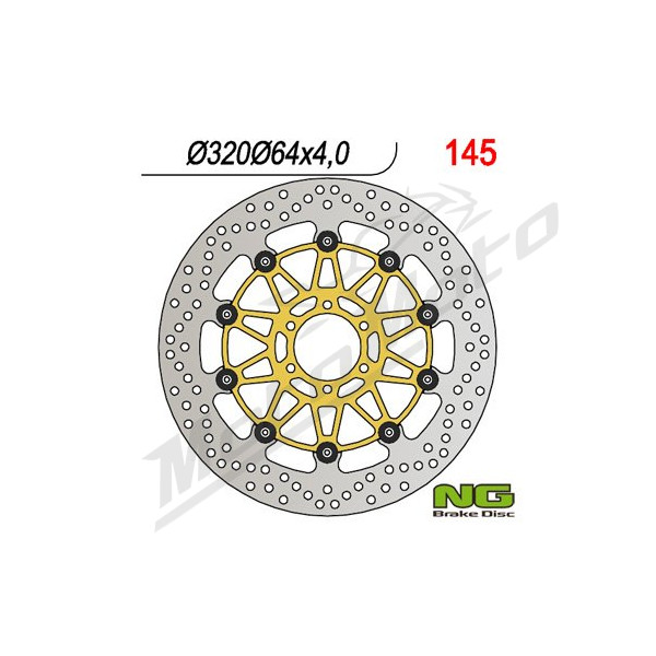 NG BRAKES Front Floating Brake Disc 320mm Benelli / Ducati / Yamaha 250-1130cc 87-17