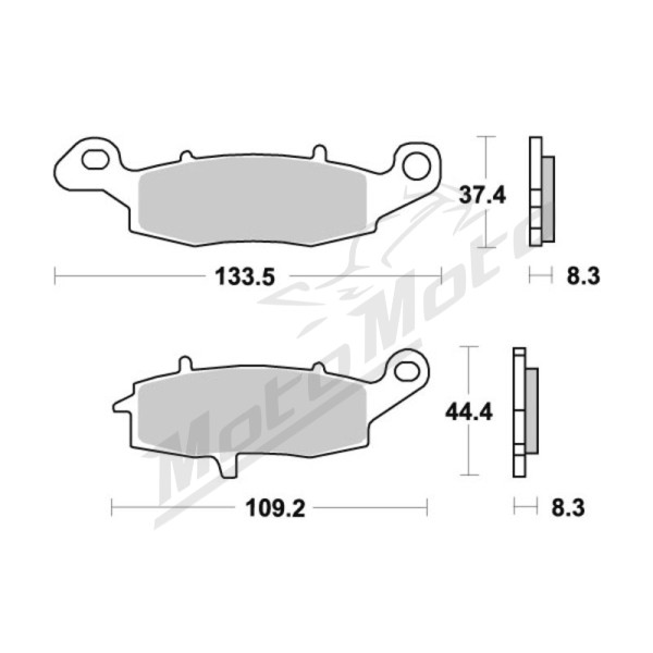 Sbs Brakepads Sintered rear Kawasaki / Suzuki 650-2000cc 96-18
