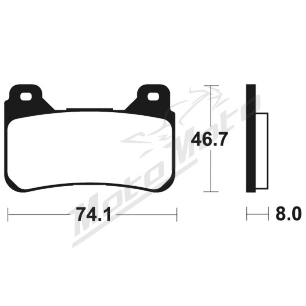TECNIUM Sintered Metal Brake Pads MTR309 Honda CB / CBR / VFR 600/100 04-23