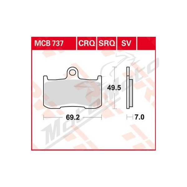 TRW SV Series Sindered Brake Pads Indian / Kawasaki / Suzuki / Triumph / Victory 675-1811cc 02-24