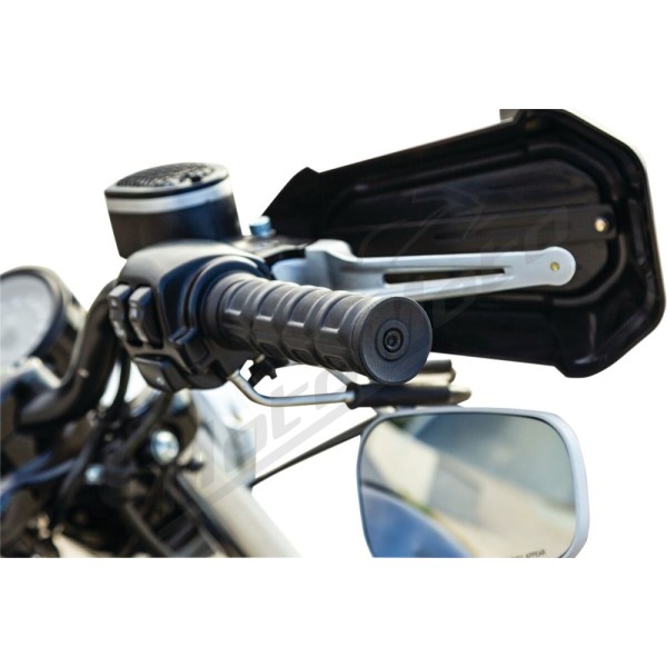 KURYAKYN Dillinger Black Grips Ø25.4mm Harley Davidson FLD / FLHRI / FLHT / FXD / XL / XR 883/1690 96-22 