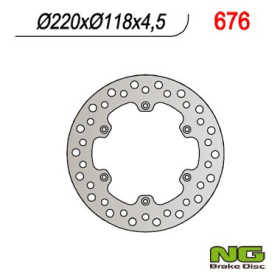 NG BRAKES Rear Fixed Brake Disc 220mm Kawasaki / Suzuki 125-400cc 88-12