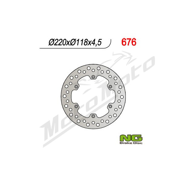 NG BRAKES Rear Fixed Brake Disc 220mm Kawasaki / Suzuki 125-400cc 88-12