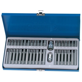 DRAPER TX-STAR®, Spline (XZN), CHC Bits Set Steel Case 40 pieces