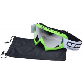 Off Road goggles green UNIT M18 (silver lens)
