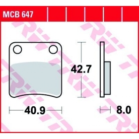 BRAKE PADS TRW MCB647 STANDARD