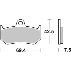 SBS LS Street Excel 763LS Sintered Rear Brake Pads MV Agusta Brutale / F3 / F4 750-1090cc 00-20