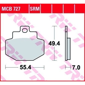 BRAKE PADS TRW MCB727 STANDARD