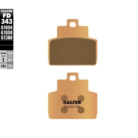 GALFER HH Sintered Brake Pads Piaggio / Vespa 125-500cc 09-20