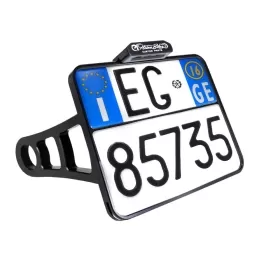 HEINZ BIKES Ø25.4 License Plate Side Mount 177x177mm Harley Davidson FLS / FLSTC / FLSTF / FLSTN / FXST 1584/1800 08-17