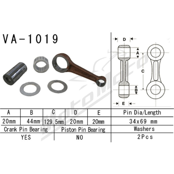 VESRAH Connecting rod Honda TRX 500 01-13