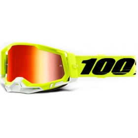 OFF ROAD 100% Racecraft 2 Yellow Goggles (Mirrored Lens)