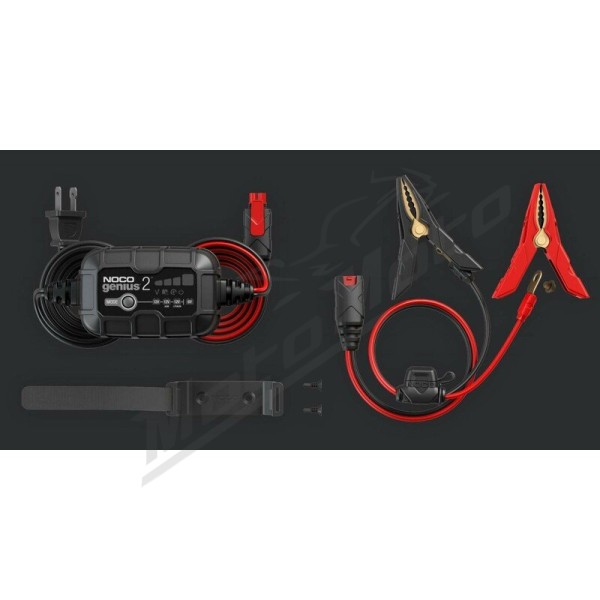 NOCO Genius2 Smart Battery Charger Clamps with Integrated Eyelets 6/12V 2A