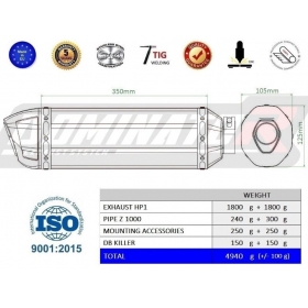Exhausts kit Dominator HP1 KAWASAKI Z1000 2017-2020 Certified