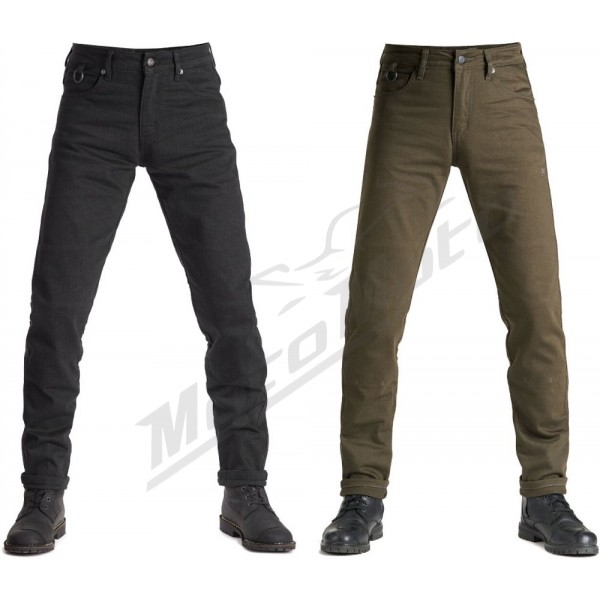 Pando Moto Karldo Slim Black Motorcycle Jeans - Men