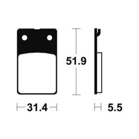 TECNIUM Street Organic Brake pads MA95 Benelli Spring 50 1992
