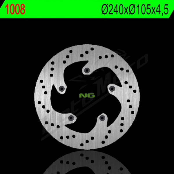 NG BRAKES Front/Rear Fixed Brake Disc 240mm Aprilia / Malaguti 125-300cc 02-12