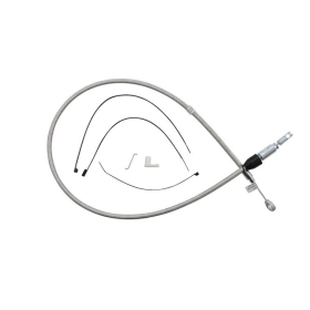 MAGNUM SHIELDING Polished Stainless Quick Connect Upper Clutch Cable Harley Davidson FLDE / FLFBS / FLTRK / FXBBS / FXBR 1750/1977 18-24 117cm