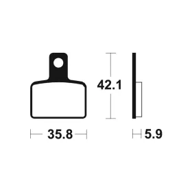 TECNIUM Racing MX/ATV Sintered Metal Brake pads - MOR395 Beta EVO 125-300cc 09-23