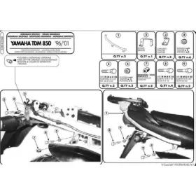 KAPPA Rear storage box bracket Yamaha TDM 850 96-01