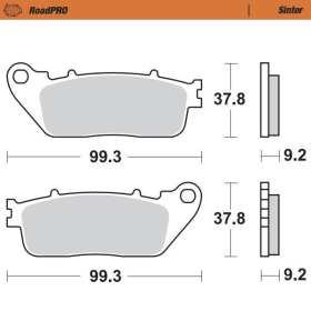 MOTO-MASTER Roadpro Rear Brake Pads Honda CB / VFR 800-1200 08-24