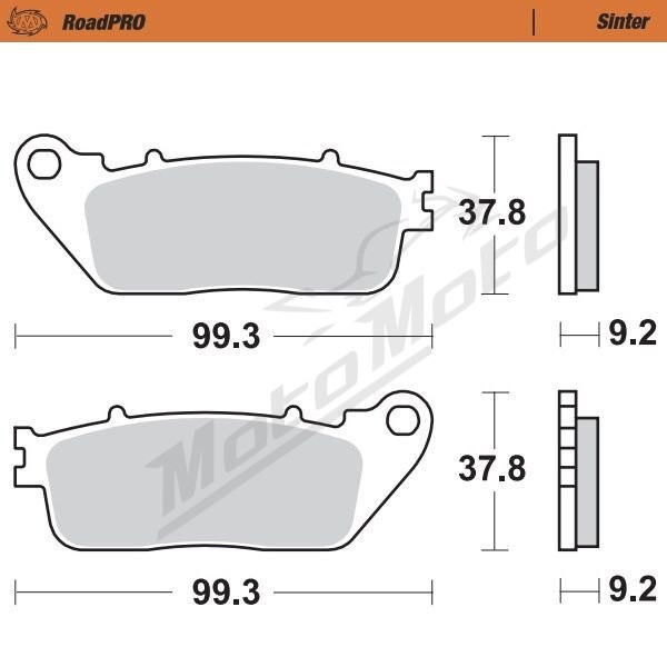 MOTO-MASTER Roadpro Rear Brake Pads Honda CB / VFR 800-1200 08-24