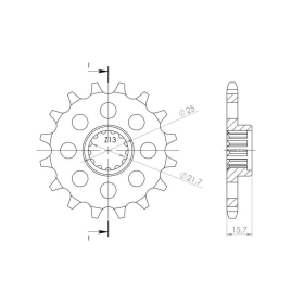 Supersprox / JT Front sprocket 525 15T Kawasaki ZX-6R Ninja / ZZR600 98-08