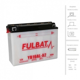 FULBAT Akumuliatorius 16 Ah 210 12V YB16AL-A2 (FB16AL-A2)