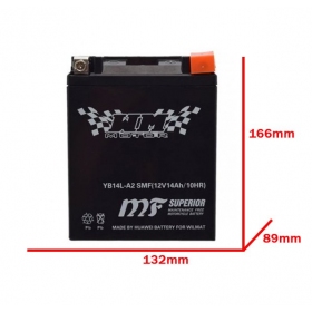 Battery YB14L-A2 SMF 12V / 14Ah