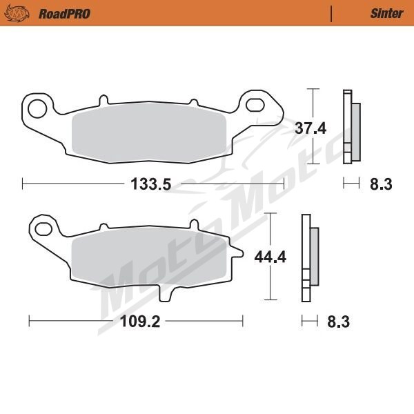 MOTO-MASTER Roadpro Front Brake Pads Kawasaki / Suzuki 250-1700 92-26