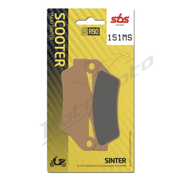 SBS MS Scooter Maxi 151MS Sintered Brake Pads Aprilia / Gilera / Italjet / MBK / Piaggio / Suzuki / Yamaha 125-850cc 99-20