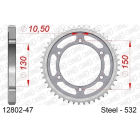 AFAM Steel Standard Rear Sprocket 532 38-47 teeth