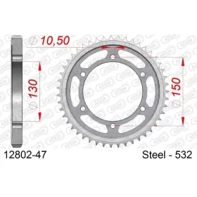 AFAM Steel Standard Rear Sprocket 532 38-47 teeth
