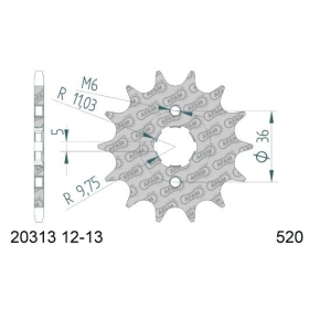 AFAM Steel Standard Front Sprocket 20313 - 520 12-13 teeth HONDA TRX 300cc 93-08