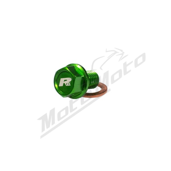 RFX Pro Magnetic Drain Bolt (Green) M8 x16x1.5 Kawasaki KX 250/450 21-26