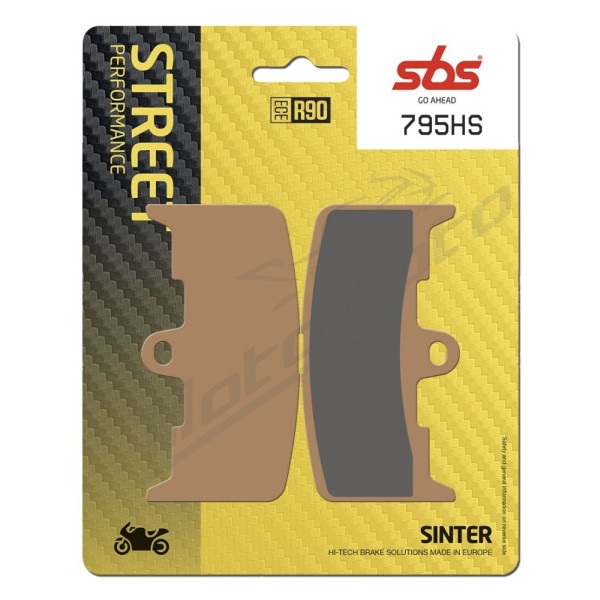 SBS HS Street Excel 795HS Sintered Front Brake Pads Buell / Can Am 900-1200cc 02-18