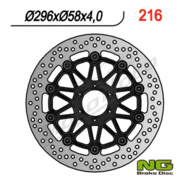 NG BRAKES Front Floating Brake Disc 296mm Honda CB / CBR / RS / RVF 125-1000cc 82-07