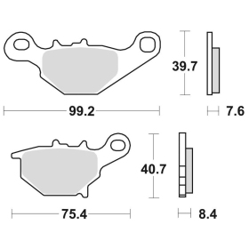 BRAKING Off-Road Sintered metalo stabdžių trinkelės - 905CM44 suzuki rm 85