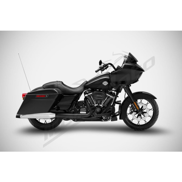 ZARD 4.33 Inches Slash-Cut Slip-Ons Mufflers Harley Davidson FLHR / FLHT / FLHX / FLTRX 1450-1800cc 06-16
