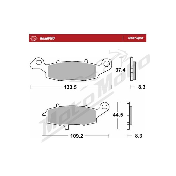 MOTO-MASTER Sinter Sport Front Brake Pads Kawasaki / Suzuki 125-1700 95-24