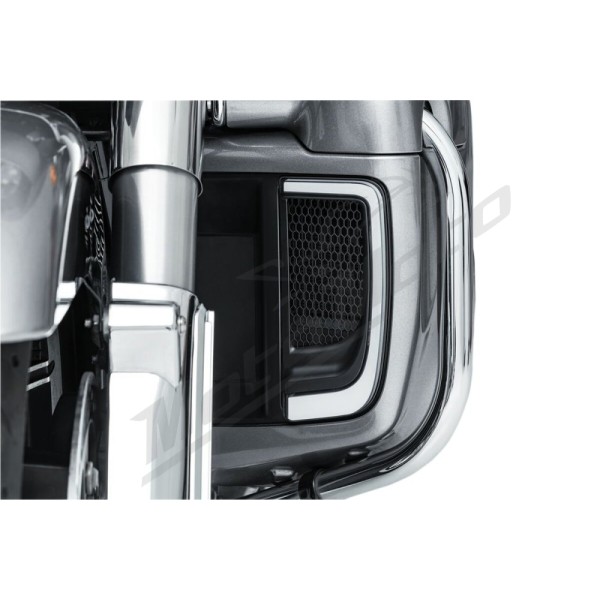 KURYAKYN Tracer LED Front Fairing Lower Grill Inserts Black Harley Davidson FLHTCU / FLHTCUTG / FLHTK / FLTRU / FLHXSE 1690/1923 14-24 