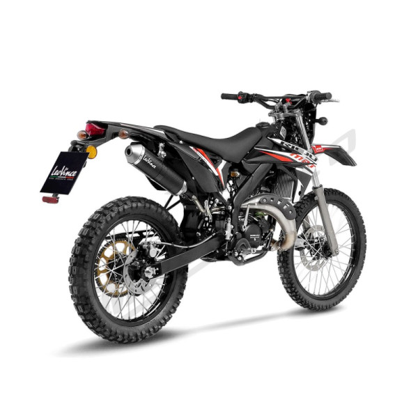 LEOVINCE X-FIGHT Carbon Fiber / Stainless Steel Slip-On Muffler Rieju MRT 50 21-23 