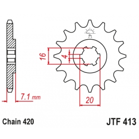 Front sprocket JTF413